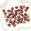 Polished brown heart shaped resin cabochon for DIY teddy bear nose and craft decoration - Medium / Brown