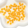 Flat triangle acrylic bear nose in bright orange for DIY plush dolls and crafts - Small / Yellow