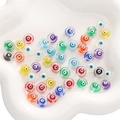 Colorful Evil Eye glass beads in varied hues for handmade jewelry making and DIY crafts - 1.5mm / 10mm / 5 Pcs/Pack / Random Mixed Colors