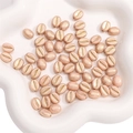 Roségouden acryl kralen in koffieboonvorm voor DIY sieraden met een glanzende afwerking - Meloen Kraal / 8x10mm (Gat ca. 1mm, 20 Stuks/Verpakking) / Oudroze
