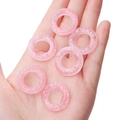 Perline rosa traslucide con motivo a nuvola per collane e bracciali fai-da-te gioielli - 25mm x 13.5mm x 5.5mm (5 Pezzi/Confezione) / Rosso Anguria