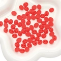 DIY red oval acrylic beads with two holes for plush toy noses and handmade crafts - 9x8mm / Red