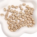 Koffieboonvormige acryl kralen in lichtbruin met gouden rand voor DIY sieraden maken - Meloen Kraal / 8x10mm (Gat ca. 1mm, 20 Stuks/Verpakking) / Lichtkoffie