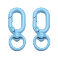 Chiusura a moschettone girevole in lega celeste per portachiavi e accessori per borse - Blu