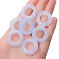 Anelli in vetro lavanda traslucido con motivi a nuvola sbalzati per creazione gioielli - 25mm x 13.5mm x 5.5mm (5 Pezzi/Confezione) / Azzurro