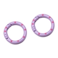Moschettone a molla da 25mm lilla a pois in lega per accessori portachiavi fai da te - Standard / Viola