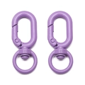 Set di due moschettoni girevoli viola per portachiavi fai-da-te e accessori per borse - Viola
