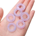 Set di sei perline in vetro rosa e viola con incisioni per gioielli fai da te - 25mm x 13.5mm x 5.5mm (5 Pezzi/Confezione) / Blu e Viola