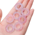 Perle di vetro sfumate blu e rosa con motivo moiré per accessori di gioielli fai-da-te - 25mm x 13.5mm x 5.5mm (5 Pezzi/Confezione) / Rosa Carminio
