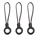 Three minimalist black acrylic nylon keychains with orange dots for DIY jewelry - Type 2 (Length about 6) / Black With Orange Dots