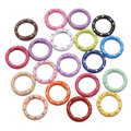 Anneaux à ressort 25mm colorés à pois pour bijoux DIY et crochets de porte-clés - Couleurs Mélangées Aléatoires