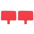 Two red fabric phone tether tabs with durable T-shaped design for lanyard attachment - Approx. 6x6.5cm / Red