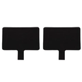 Set of two black durable velvet phone tether pads for DIY lanyard attachment - Approx. 6x6.5cm / Black