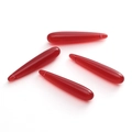 Translucent red resin teardrop pendants for DIY jewelry and earring making - 6x33mm (5 Pieces/Pack) / Red
