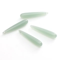 Set of 4 light green resin water drop beads with smooth finish for DIY jewelry - 6x33mm (5 Pieces/Pack) / Green
