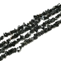 Irregular black natural stone beads strand for DIY jewelry making and beading - Medium / Natural Black Agate Chips