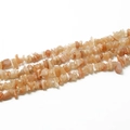 Natural orange quartz irregular crystal stone beads for DIY jewelry and hair accessories - Medium / Natural Orange Moonstone