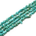 Polished irregular blue turquoise stone bead strands for DIY jewelry making - Medium / Synthetic Blue Turquoise Chips