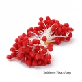 Bouquet de 70 petites baies givrées rouges pour artisanat DIY taille 5x60mm - Style 06 Étamine Lavande