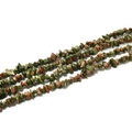 Natural unakite chip beads strands in green and pink hues for DIY jewelry making - Medium / Natural Unakite Chips