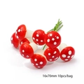 Accessoires de décoration de champignons rouges 16x70mm pour bricolage et déco - Style 10 Champignon à Pois
