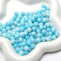 Cuentas de cerámica veteadas en azul y blanco para la creación de collares y pulseras DIY - 30 Piezas/Paquete (8mm) / Azul