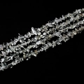 Strands of natural clear quartz irregular crushed stone beads for DIY jewelry making - Medium / Natural Clear Quartz Chips