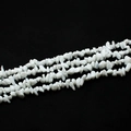 Strand of irregular white turquoise stone beads for DIY jewelry and bracelet making - Medium / Synthetic White Porcelain Chips