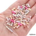 Perles en coquillage colorées de 4x8mm pour la création de bijoux DIY et bracelets - Nœud de bambou / 4x8mm (10 pièces/paquet)
