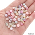 Perles de coquillage colorées 6x3mm pour la fabrication de bijoux DIY et bracelets - Perles plates et rondes / 6x3mm (10 pièces/paquet)