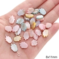 Perles Hamsa en coquillage naturel 8x11mm couleurs macaron pour bijoux DIY - Main de Fatima / 8x11mm (10 pièces/paquet)