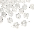 Klare 10mm facettierte Acryl-Würfelperlen für DIY-Schmuck mit vorgebohrten Löchern - Würfel / 10mm (20g/Pack ca. 36 Stk) / Transparent