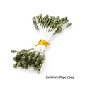 Dark green 3x60mm pearl stamen for handmade DIY floral arrangements 90pcs per bag - 3x60mm / Pearlescent Stamen 3mm Olive Green