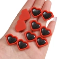 Mini rode hartvormige zonnebril voor poppen en handgemaakte DIY-knutselprojecten - Hart Stijl / 10 Stuks/Verpakking (42x17mm) / Rood