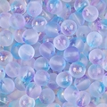 Frosted round glass beads with blue-purple gradient and gold foil flakes for DIY jewelry - 8mm (50 Pieces/Pack) / Violet Blue