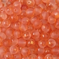 Frosted orange jelly glass beads with gold foil for DIY jewelry making and bracelet crafts - 8mm (50 Pieces/Pack) / Gradient Orange Red