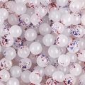 DIY glass beads with red and blue splatter patterns for custom jewelry making - 8mm (50 Pieces/Pack) / Color 3