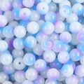 Blue and purple gradient frosted glass beads for DIY jewelry making accessories - 8mm (50 Pieces/Pack) / Color 10