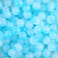 Light blue translucent glass beads with cat-eye effect for DIY jewelry making projects - 8mm (50 Pieces/Pack) / Color 12