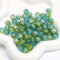Blue and green mixed glass beads with ice crack texture for DIY bracelet making - 10mm (20 Pieces/Pack) / Blue Green Mix