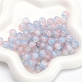 Pink and blue gradient glass beads with crackle texture for DIY jewelry making - 10mm (20 Pieces/Pack) / Blue and Pink Contrast