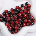 Polished red and black crackle glass beads for DIY jewelry making in a white star tray - 10mm (20 Pieces/Pack) / Red And Black Split