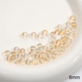 8mm transparent yellow glass beads with smooth finish for DIY jewelry bracelet making - 8mm (20 Pieces/Pack) / Transparent Yellow