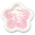 Pink gradient glass beads for DIY jewelry making in a white flower ceramic dish - 8mm (20 Pieces/Pack) / Transparent Pink