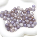 DIY purple crackle glass beads with white accents for jewelry making and bracelets - 20 Pieces Set / Color 01# 10mm