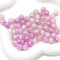 Pink and purple crackle glass beads with golden powder for DIY jewelry making - 20 Pieces Set / Color 03# 10mm