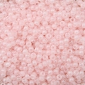 Vue macro de perles rondes translucides rose clair pour la création de bijoux DIY - 4mm-20g/Paquet (environ 300 pièces) / Rose