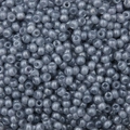 Vue détaillée de petites perles gris-bleu avec trous d'enfilage pour bijoux DIY - 4mm-20g/Paquet (environ 300 pièces) / Gris