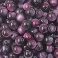 DIY round resin beads featuring purple and dark grey marble pattern and glossy finish - Round Beads / 10mm (10 Pieces/Pack) / Purple