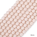 Peach pink 8mm frosted glass round beads for handmade jewelry DIY crafts - 8mm (Approx. 70 Pcs/Pack) / Pink